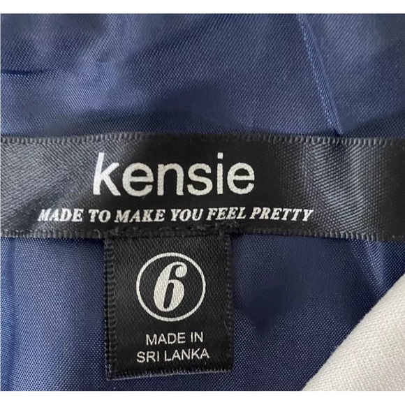 Kensie Woman’s Blue Linen Blend Sleeveless Shift Dress Size 6. Preowned - Picture 7 of 9